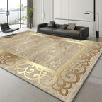 Golden Texture Cashmere-Feel Anti-Slip Area Rug – Washable Soft Rug for Living Room, Bedroom, Dining Room, Home Office & More | Multiple Sizes