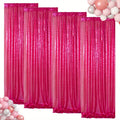 Sequin Backdrop Curtains 4 Panels 2FT x 8FT Glitter Party Decorations for Wedding Birthday Photo Booth Stage Background 30+ Colors