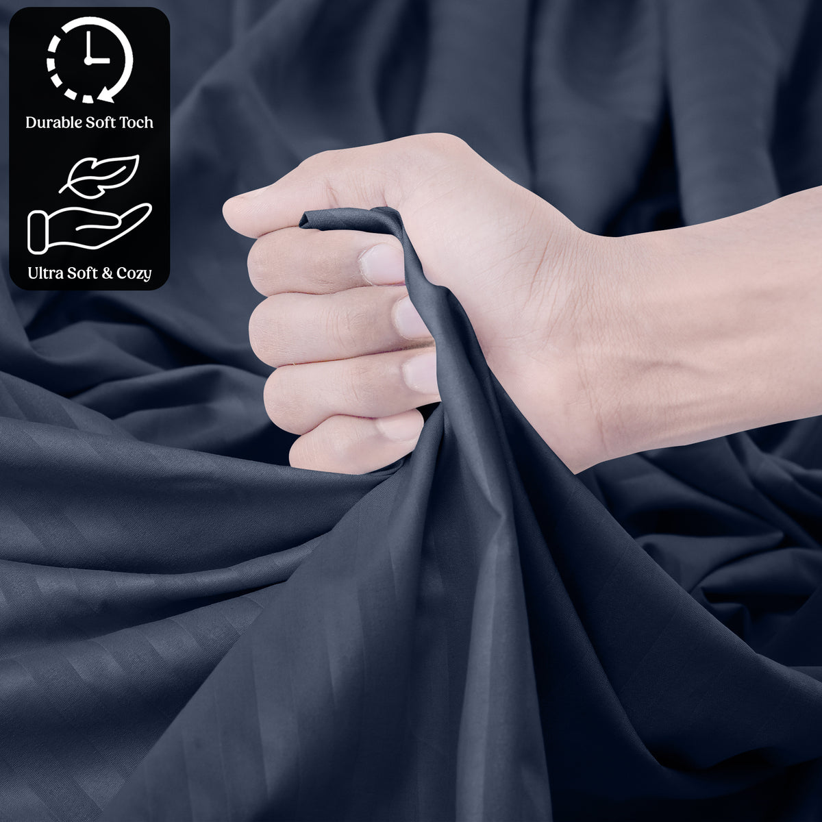 Luxury Striped Bed Sheet Set 3 or 4 Pcs – Hotel-Quality Deep Pocket 16", Extra Soft Breathable Cooling Sheets, Wrinkle & Fade Resistant, Twin Twin XL Full Queen King Cal King, 11 Colors