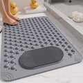 Non-Slip Bath Mat with Massage Buttons - Anti-Slip PVC Shower & Bathtub Safety Pad, 0.35" Thick, Polka Dot Pattern, Rectangular Bathroom Mat for Shower, Tub & Wet Floors - 6 Colors