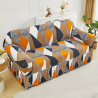 Printed Skirt Elastic Sofa Cover Full Wrap – Universal Fiber Fabric All-Season Couch Slipcover Protector for Living Room, Single 2-Seater 3-Seater 4-Seater
