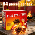 Fire Starter Blocks Odorless Safe Long Lasting for Fireplace Barbecue Camping Wood Stove Easy Light No Electricity Needed Indoor Outdoor 64pcs 192pcs