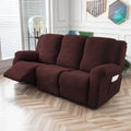 5-Piece Recliner Sofa Cover Set – Washable Furniture Protector with Elastic Bottom for 3-Seat Reclining Couch | Chocolate, Black, Grey, Beige
