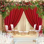 Sheer Chiffon Curtain Panels (Set of 2) | 5×10ft | Wedding Backdrop & Party Décor