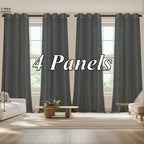 Sheer Curtains Semi Transparent Panels with Top Loop Pleated Header for Bedroom Living Room – Set of 2 or 4, 70-80G Lightweight Fabric, Multiple Sizes & Colors