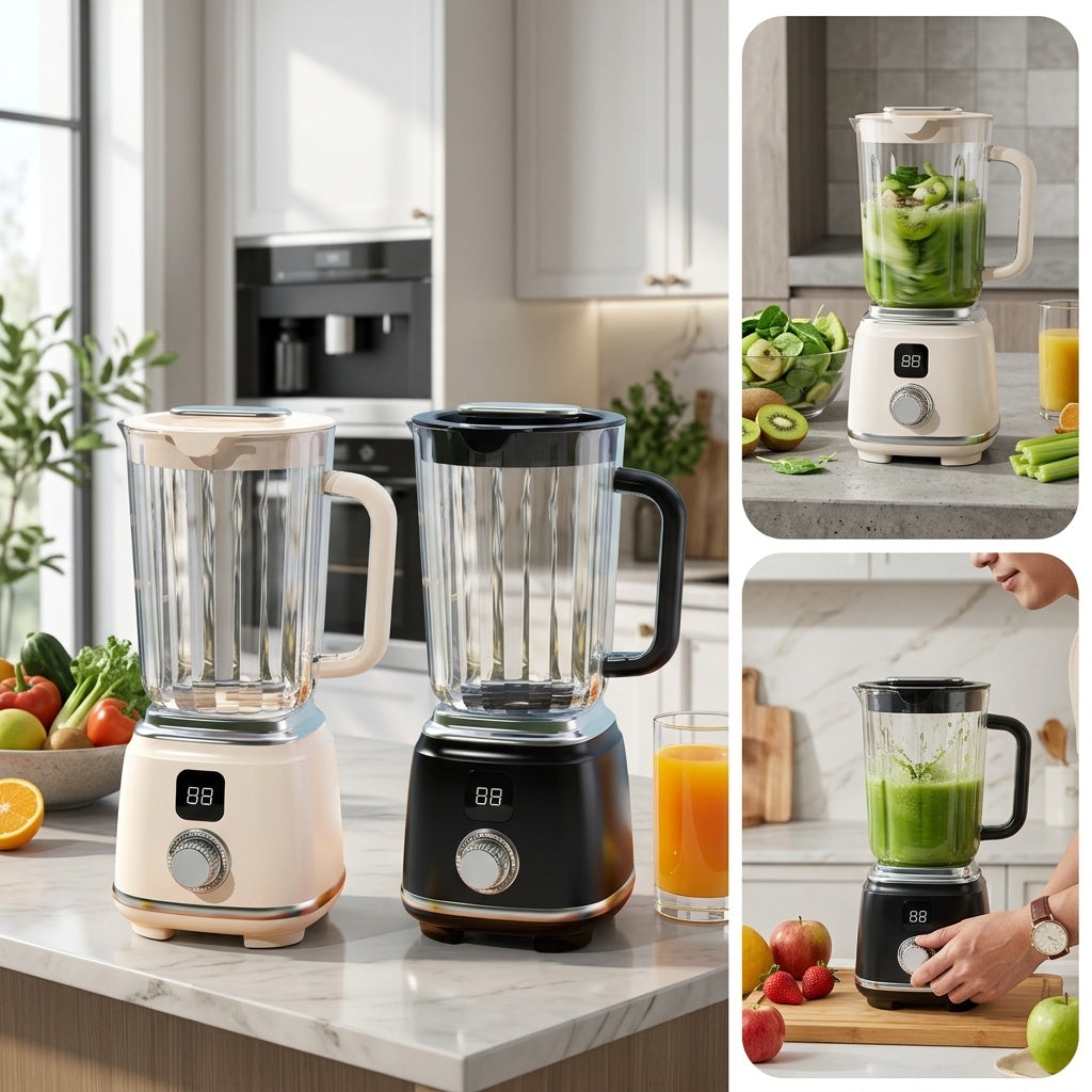 Portable Blender Cordless Personal Juicer 3000mAh - 10-Blade Smoothie Maker for Fruits & Vegetables, Dual Speed, Food Grade ABS, USB Rechargeable Mini Blender for Home Kitchen Travel Gym