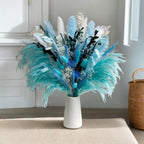 50-Piece Pampas Grass & Dried Flower Bouquet Set – Boho Reed Feather Mix for Wedding Decor, Living Room Arrangement & Nordic Photo Props