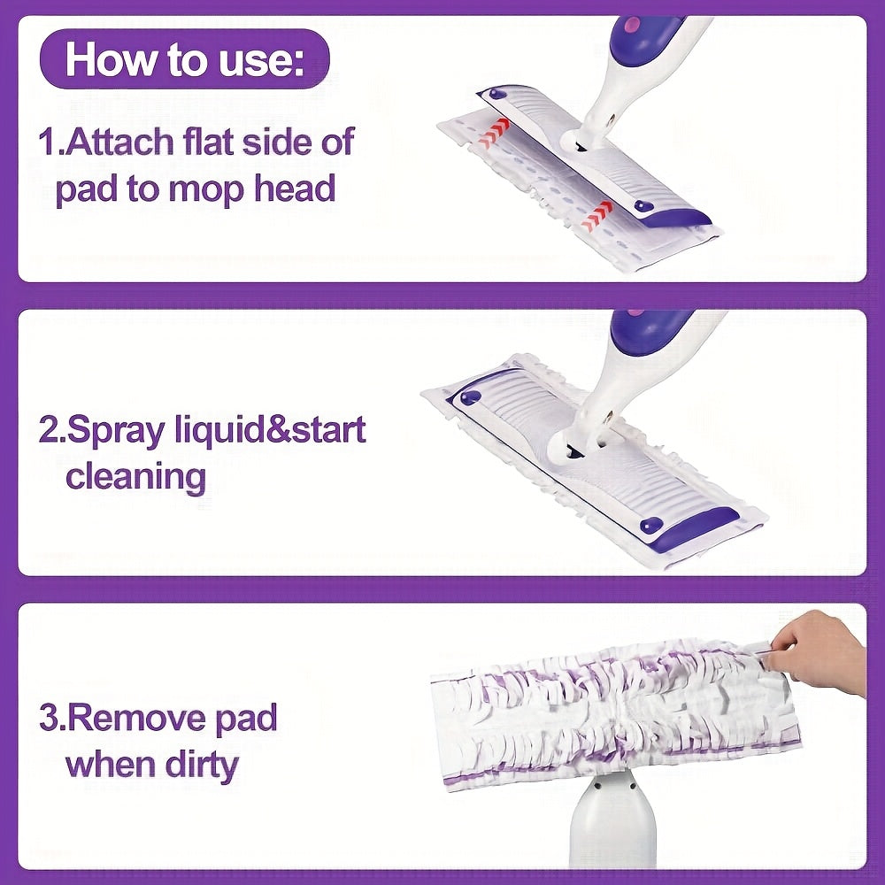 Disposable Mop Pads 49 Pack, Thickened Multi-Surface Replacement Refills Compatible with Swiffer PowerMop, Household Floor Cleaning Pads for All Finished Floors (Mop Rod Not Included)