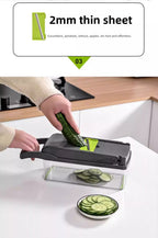 22-in-1 Vegetable Chopper & Mandoline Slicer with Container – 8 Interchangeable Blades, Onion Chopper, Food Dicer, Egg Separator & Finger Guard – All-in-One Kitchen Gadget for Veggie & Fruit Prep