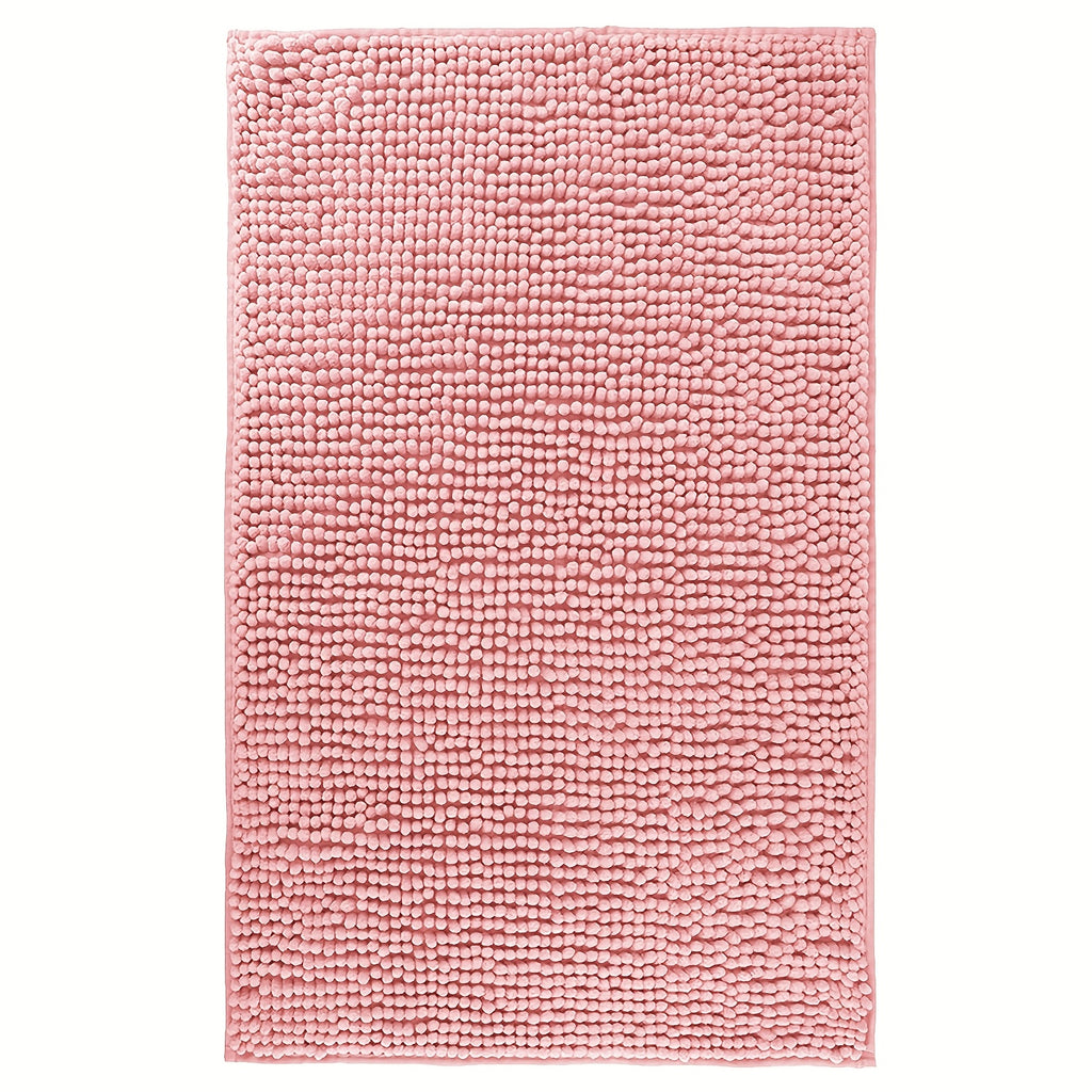 Chenille Bathroom Rug Extra Soft Absorbent Bath Mats for Bathroom Floor – Non-Slip, Water Absorbent, Machine Washable Bath Mat