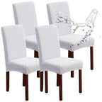 Dining Chair Covers Set of 4 6 Stretch Jacquard Slipcovers - Removable Washable Chair Protectors for Kitchen Parsons Dining Room Chairs