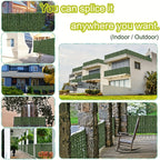UV Resistant Artificial Ivy Privacy Fence Screen Faux Hedge Wall Panels Fake Ivy Vine Leaf Green Backdrop for Outdoor Garden Patio Balcony Backyard Indoor Decor Multiple Sizes