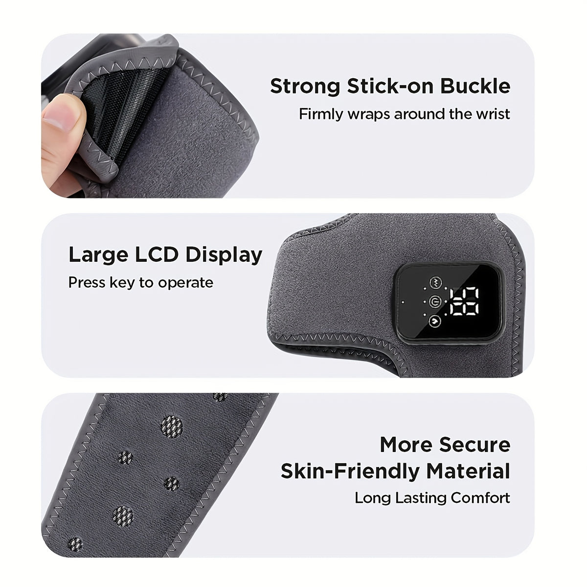 Heated Ankle Foot Massager with Temperature Control & Vibration – Wireless Smart Timed Electric Massager, Adjustable Intensity, Removable Pads, Ideal Gift for Men & Women