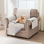 Liquid-Resistant Sofa Cover with Pocket, Geometric Pattern Couch Slipcover Furniture Protector for Pets, Washable Thick Soft 1 2 3 4 Seat Sizes Chair Loveseat Sofa