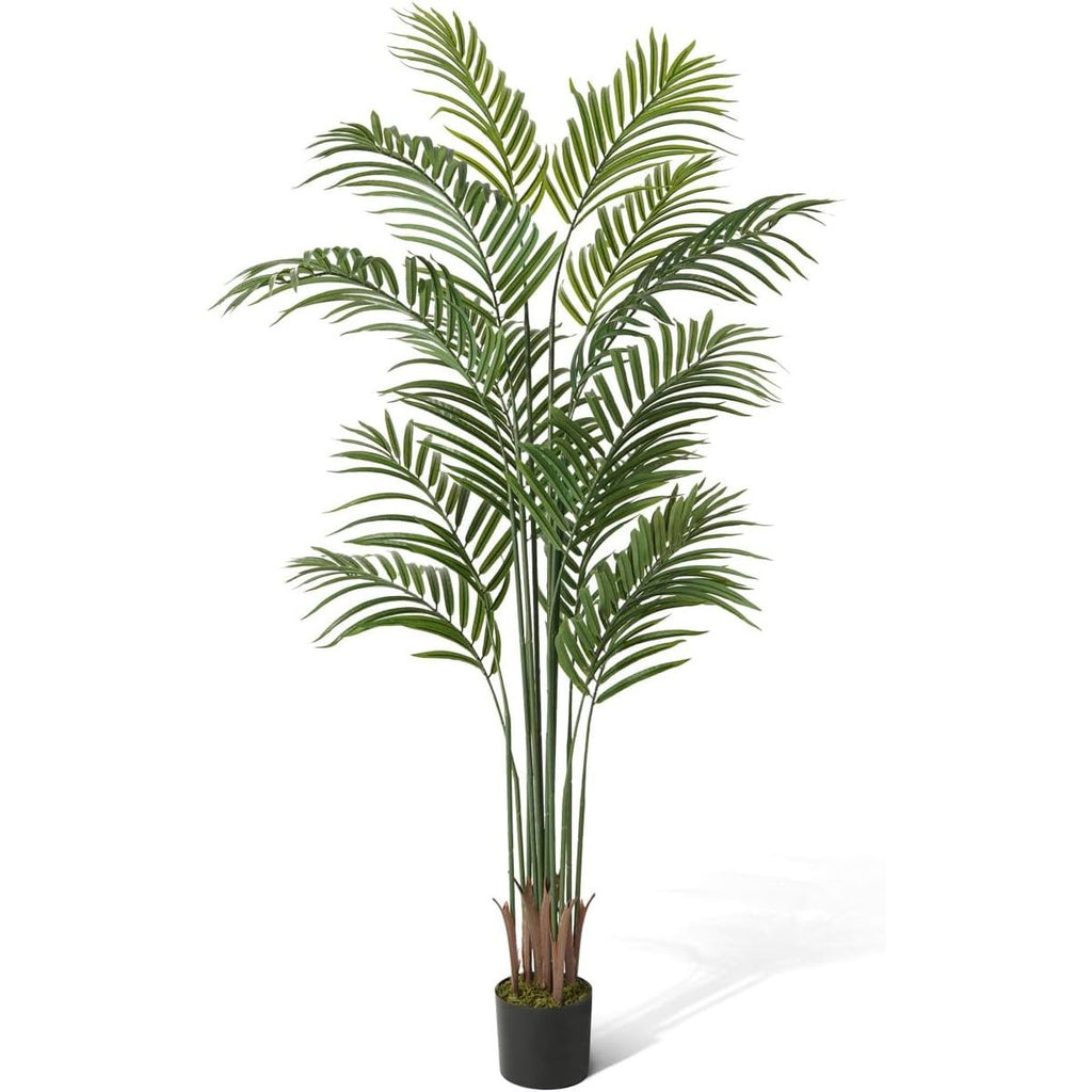 Artificial Palm Tree 5 6 7 Feet Lifelike Faux Potted Plant with Moss Indoor Home Office Living Room Decor Housewarming Gift