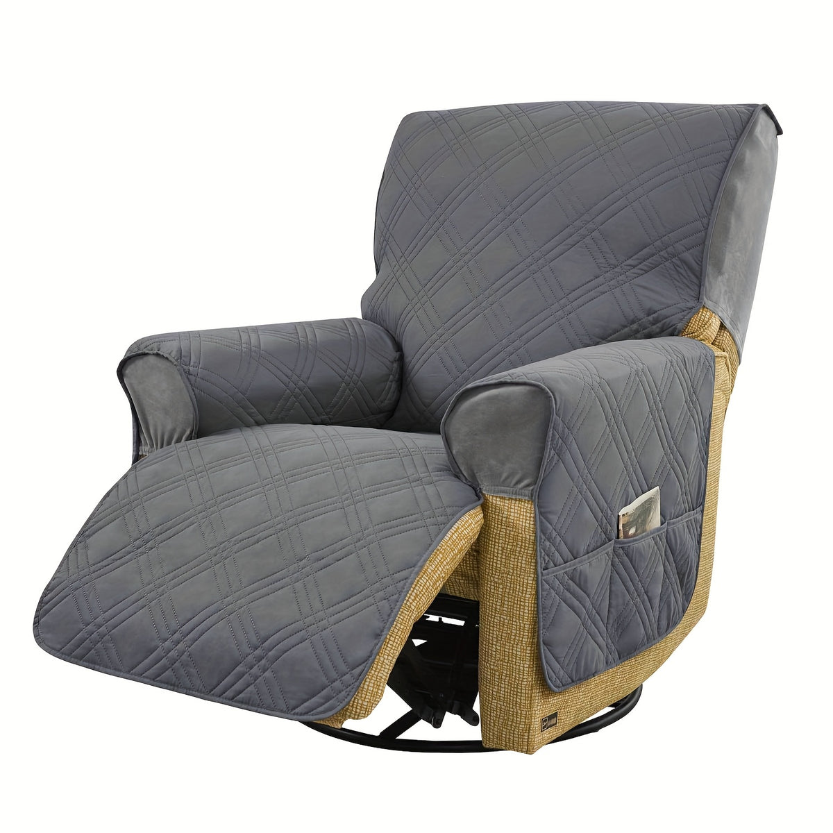 T-Cushion Armchair Cover Anti-Slip Double-Sided Design, Machine Washable Elastic Band Closure Chair Slipcover, Pet-Friendly All-Season Furniture Protector, Available in Small & Large – 8 Colors