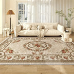 Floral Anti-Slip Area Rug Washable 1000g Thick Modern Light Pattern Carpet for Living Room Bedroom Dining Room Home Office Outdoor Camping