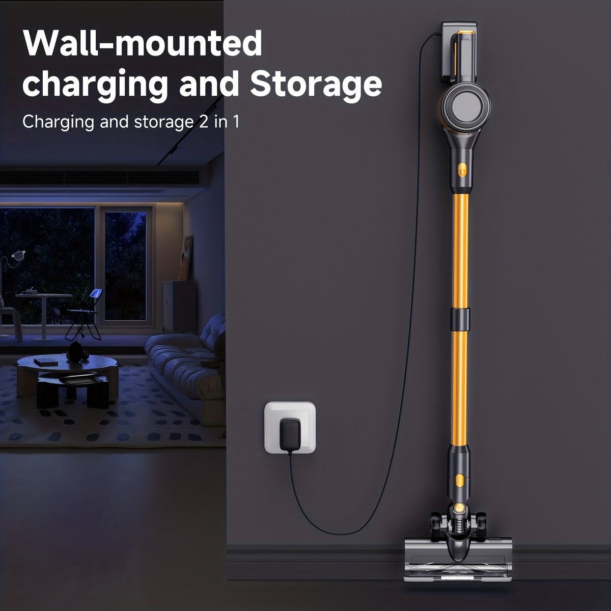 30-60Kpa Stick Vacuum Cleaner Cordless & Corded 55Min Runtime Anti-Tangle Lightweight Handheld for Hardwood Floor Carpet Pet Hair 5 Colors