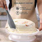 7-Piece Silicone Spurtle & Spatula Set – Heat-Resistant Cooking Utensils for Nonstick Cookware, Multi-Use Kitchen Tools for Serving, Baking, Whisking, Scooping & Spreading, Light Gray