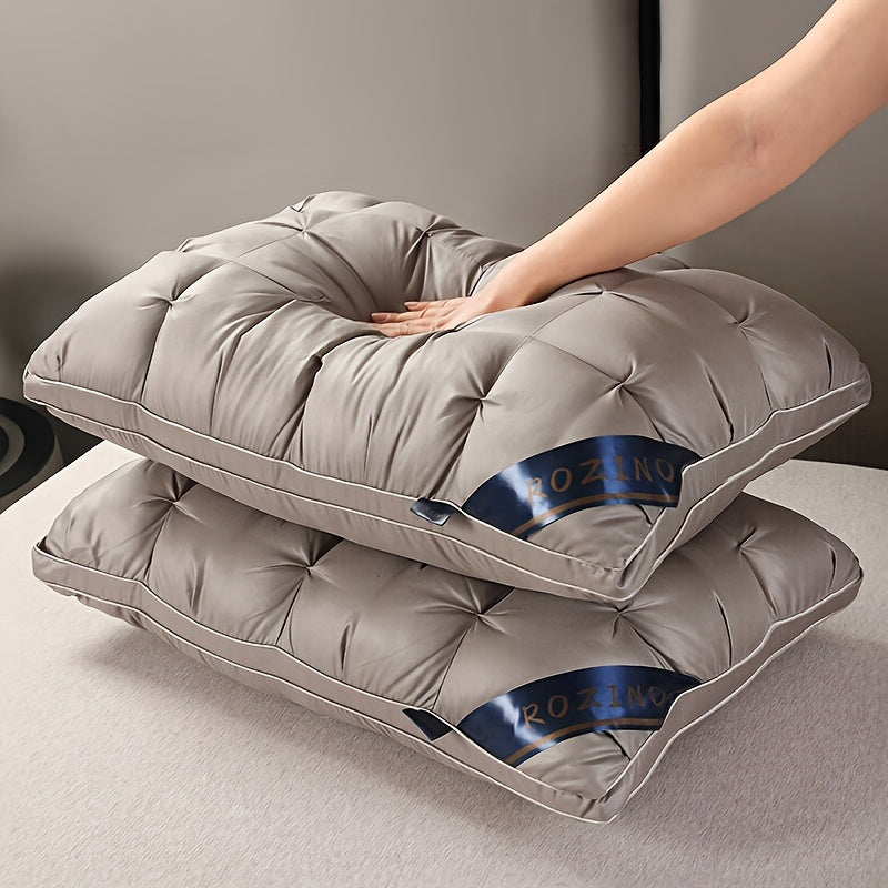 Luxury Hotel-Quality Bed Pillows Queen King Size, Hypoallergenic Plush Fill Cooling Pillow for Side Back Sleepers, Machine Washable All-Season Sleep Pillow 1 or 2 Pack