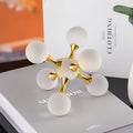 Crystal Molecular Structure Decorative Sculpture - Geometric Desk Decor Ornament for Contemporary Home, Bedroom, Living Room and Office - Modern Art Crystal Craft Decoration
