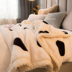 Extra Large Thickened Raschel Throw Blanket Double Layer Ultra Soft All Season Machine Washable Animal Theme Decor 7 Colors 2 Sizes