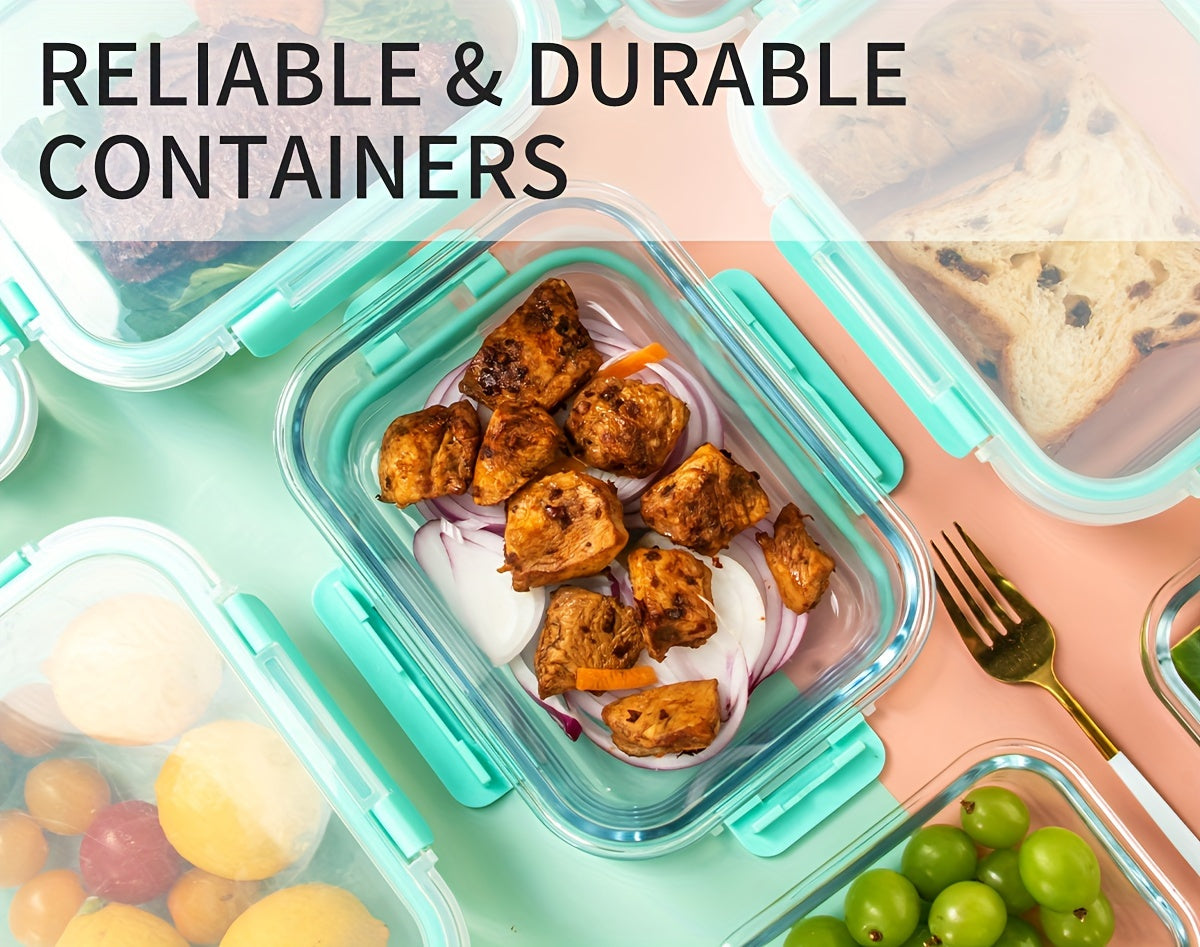 12-Pack Glass Food Storage Containers with Airtight Lids – Meal Prep Containers, Dishwasher Safe, BPA Free, Mother's Day & Holiday Gift Set