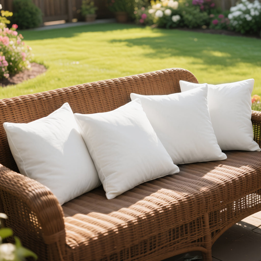 Pillow Inserts 4 Pack White – Choose 12x20, 18x18 or 20x20 Inch | Upgraded Fabric, Waterproof & Soft Touch Options | Square & Lumbar Throw Pillow Stuffer for Couch, Bed, Sofa, Patio & Living Room