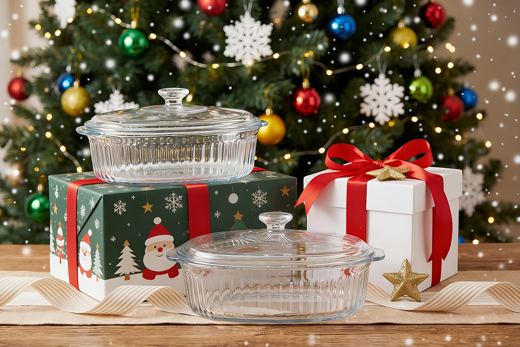 Glass Baking Dish with Lid Set - Borosilicate Casserole Dish with Glass Lid & Silicone Mat, Oven & Microwave Safe, 61oz or 95oz, for Chicken, Pasta, Desserts & Holiday Cooking