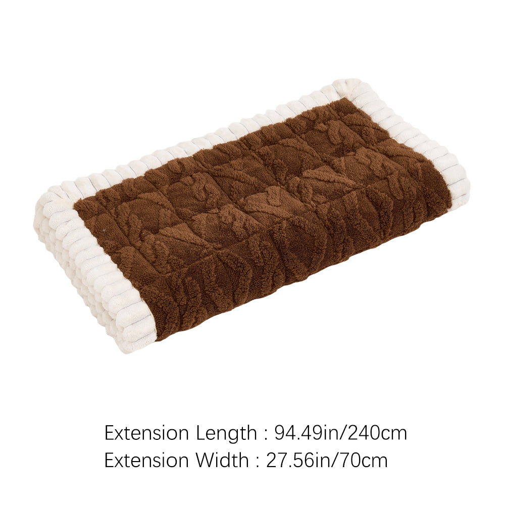 Plush Fleece Sofa Cover Non-Slip Machine Washable Thick Warm Slipcover Seat Cushion Mat for Armchair Couch Swing Bench 1 2 3 4 Seater Living Room Bedroom Office Coffee Grey White