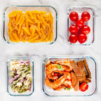12-Pack Glass Food Storage Containers with Airtight Lids – Meal Prep Containers, Dishwasher Safe, BPA Free, Mother's Day & Holiday Gift Set