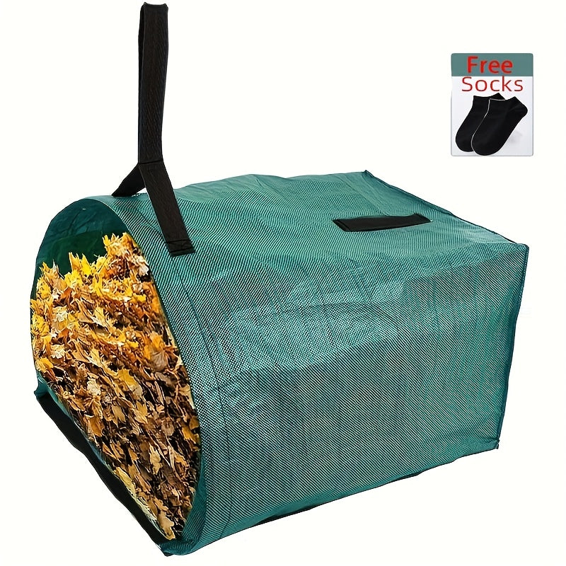 Garden Leaf Bags Reusable 52 Gallon with Handles Waterproof Yard Waste Bag for Fallen Leaves Plant Debris Lawn Clippings Compost 1 or 2 Pack
