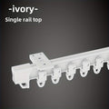 Flexible Bendable Curtain Track Rail System with Metal Hooks – Adjustable Window & Shower Curtain Rod for Bedroom & Bathroom | White | 4 Sizes