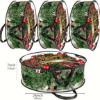 Transparent Wreath Storage Bags Heavy Duty PVC – 24 & 30 Inch Christmas Garland Protector Bags with Handles, 2 or 4 Pack, Seasonal Holiday Wreath Organizer