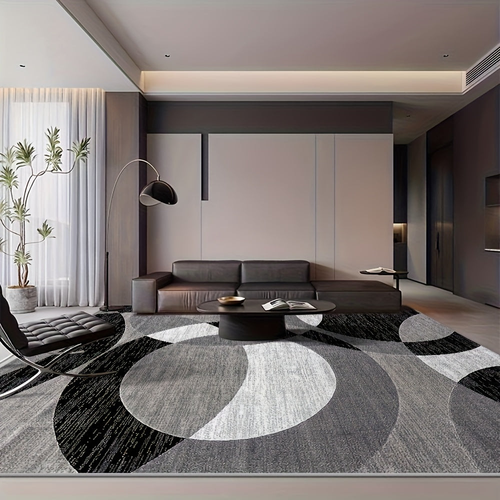 850gsm Velvet Abstract Geometric Area Rug – Bohemian Vintage Style, Non-Slip Backing, Machine Washable | Living Room, Bedroom & Office | 40x63 to 79x118 in | Nuvia Haven