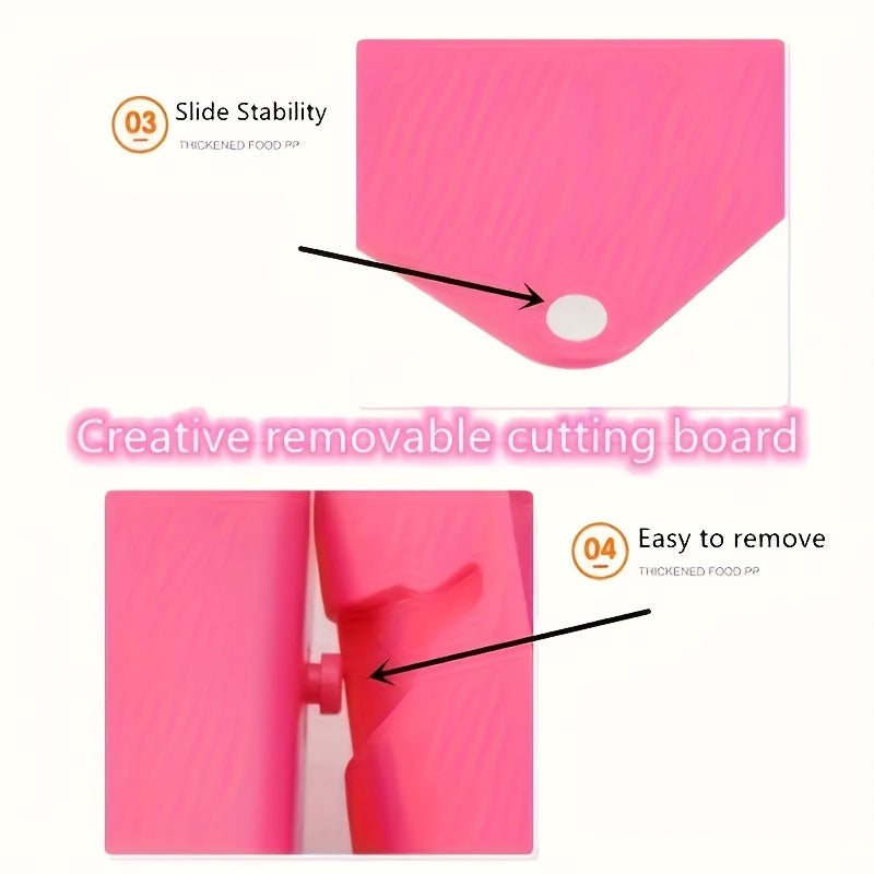 2-in-1 Non-Slip Cutting Board with Detachable Food Container – Dishwasher Safe Kitchen Essential for Vegetables & Fruits