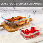 12-Pack Glass Food Storage Containers with Airtight Lids – Meal Prep Containers, Dishwasher Safe, BPA Free, Mother's Day & Holiday Gift Set