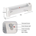 Baseboard Heater Electric 1500W Convection Adjustable Thermostat Overheat Protection Tip-Over Safety Quiet Operation ETL Approved White Manual Digital