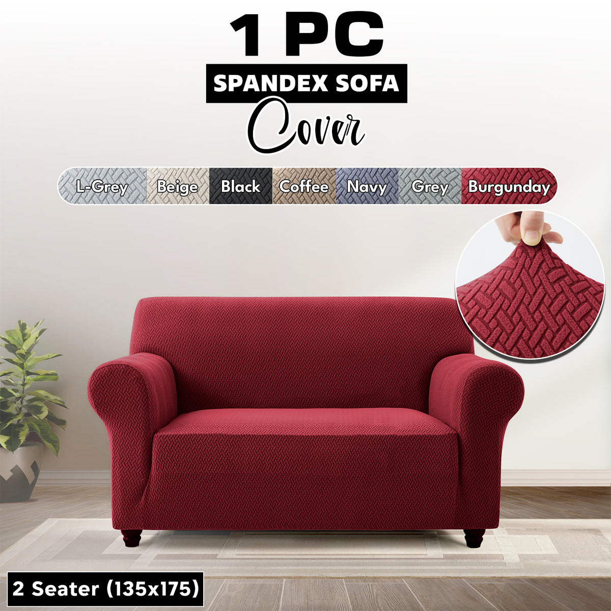 Stretch Spandex Sofa Cover 1 2 3 Seater Elastic Couch Slipcover Anti-Scratch Pet-Friendly Machine Washable Furniture Protector Holiday Gift