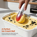 Electric Heated Ice Cream Scoop USB-C Rechargeable with 3 Temperature Settings - Self-Heating Ice Cream Scoop for Hard Ice Cream, IPX7 Waterproof, Ergonomic Zinc Alloy & Silicone, Ice Cream Lover Gift