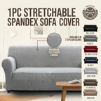 Elastic Stretch Sofa Cover Spandex – Non-Slip Couch Slipcover, Pet-Friendly, Machine Washable, All-Season, 7 Colors, 1/2/3 Seater, Living Room Bedroom Office Home Decor
