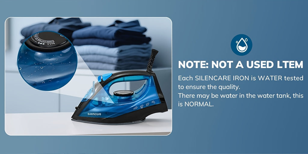 Clothes Steamer Handheld Garment Steamer Non-Stick Plate High Pressure Anti-Calc Fast Heating Adjustable Temperature Dry Wet Travel Essential Blue