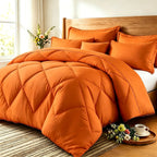 Quilt Set 3 Piece Lightweight Breathable Comforter with Pillowcases - Diamond Pattern Ultra-Fine Fiber Soft Bedding Set 42 Colors Twin Queen King Pinch Pleat