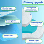 Disposable Toilet Brush Cleaning System with Holder & Refill Heads Wall or Floor Mount Hygienic No-Touch Bathroom Brush