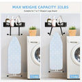Wall-Mounted Iron & Steamer Storage Rack – Heat-Resistant Anti-Scald Ironing Board Holder, Space-Saving Vertical or Horizontal Door & Wall Mount for Home, Apartment & Laundry Room | Black