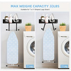 Wall-Mounted Iron & Steamer Storage Rack – Heat-Resistant Anti-Scald Ironing Board Holder, Space-Saving Vertical or Horizontal Door & Wall Mount for Home, Apartment & Laundry Room | Black