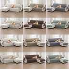 L-Shaped Sectional Sofa Cover 100% Liquid-Resistant Couch Slipcover with Non-Slip Straps for Dogs Cats Pets Left Right Chaise