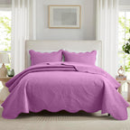 Luxury Quilted Bedspread Set 3 Piece Floral Coverlet with Pillow Shams Breathable Lightweight All Season - Twin Queen King California King 16 Colors