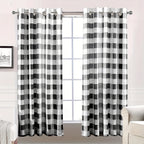Buffalo Plaid Blackout Curtains Farmhouse Thermal Insulated Drapes | Room Darkening Window Panels for Bedroom Dining Room, 9 Colors 14 Sizes, Single or 2-Panel Set