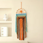 Bohemian Woven Wall Hanging Tapestry Sunrise Sunset Design Boho Wall Decor for Living Room Bedroom Wedding Valentine's Day Thanksgiving Home Decor Woven Tapestry Wall Art Aesthetic Room Decor Gift